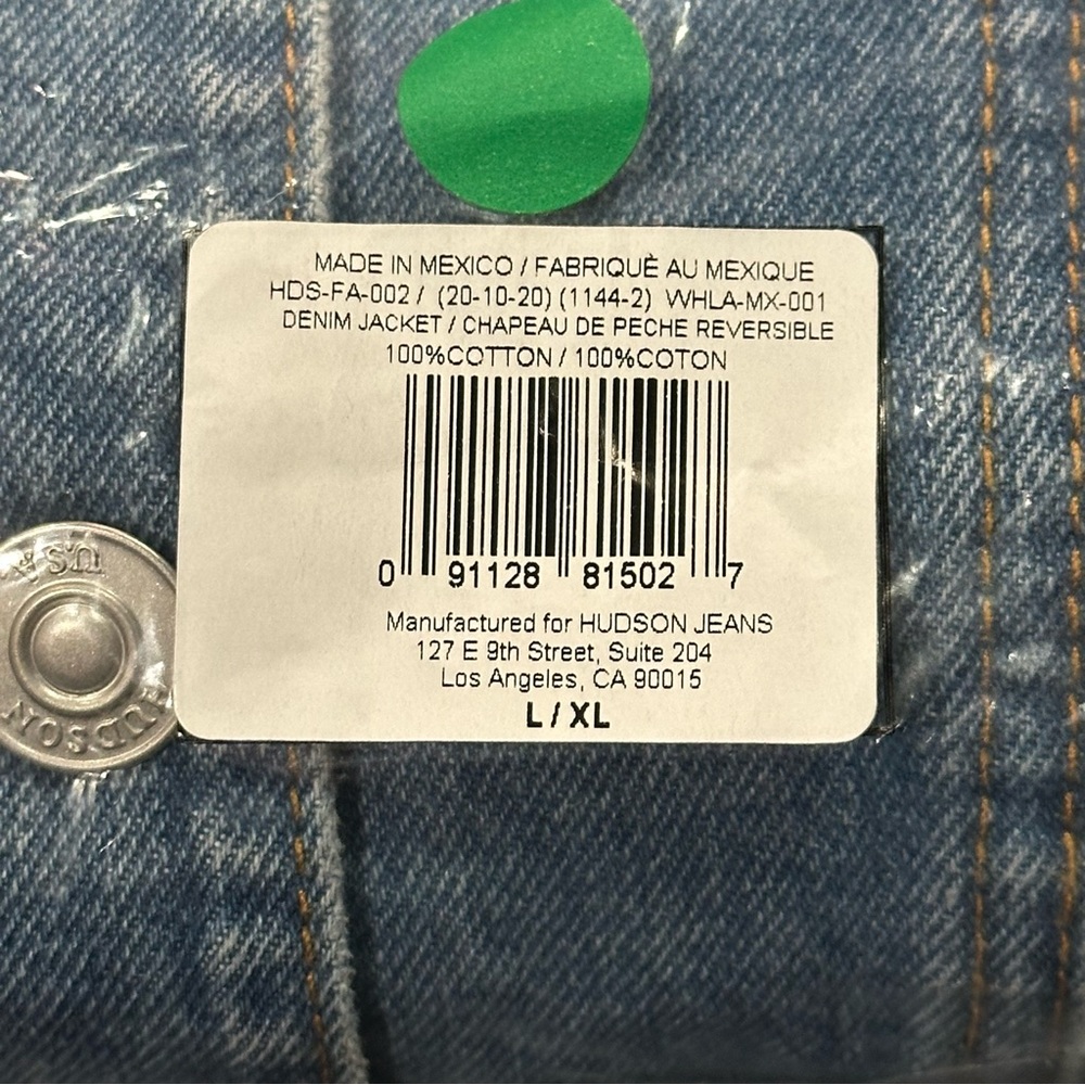 Hudson Jeans Trucker Jean‎ Jacket Cotton L/XL - Picture 8 of 16